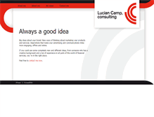 Tablet Screenshot of luciancampconsulting.com